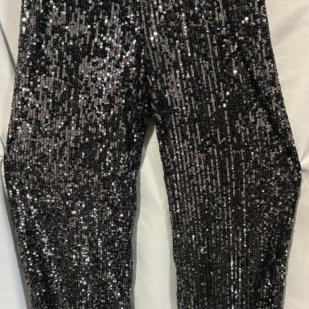 Maeve Glittering Black Sequin Jumpsuit XS263 - Picture 4 of 12